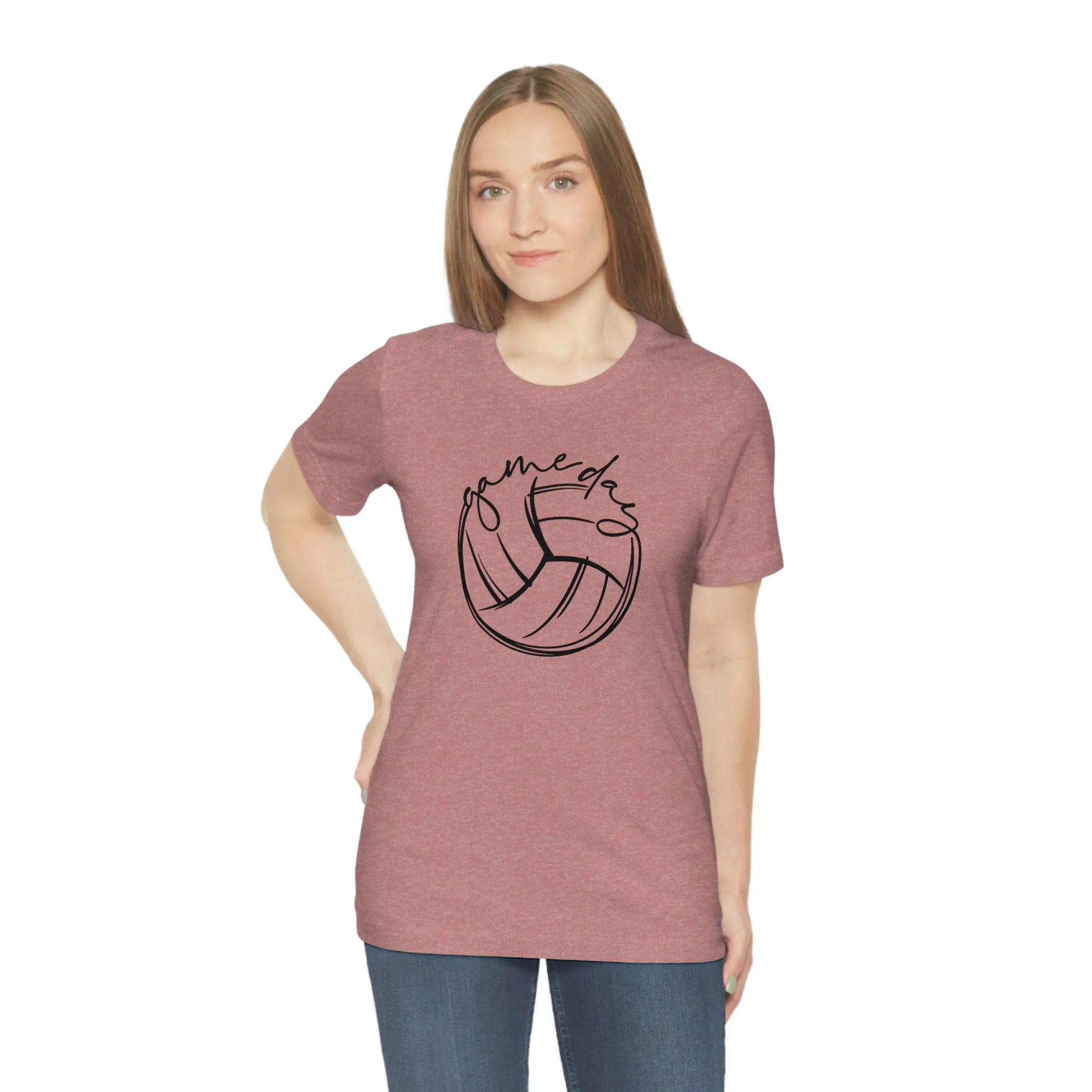 Volleyball Game Day Bella Canvas 3001 Unisex Jersey Short Sleeve Tee