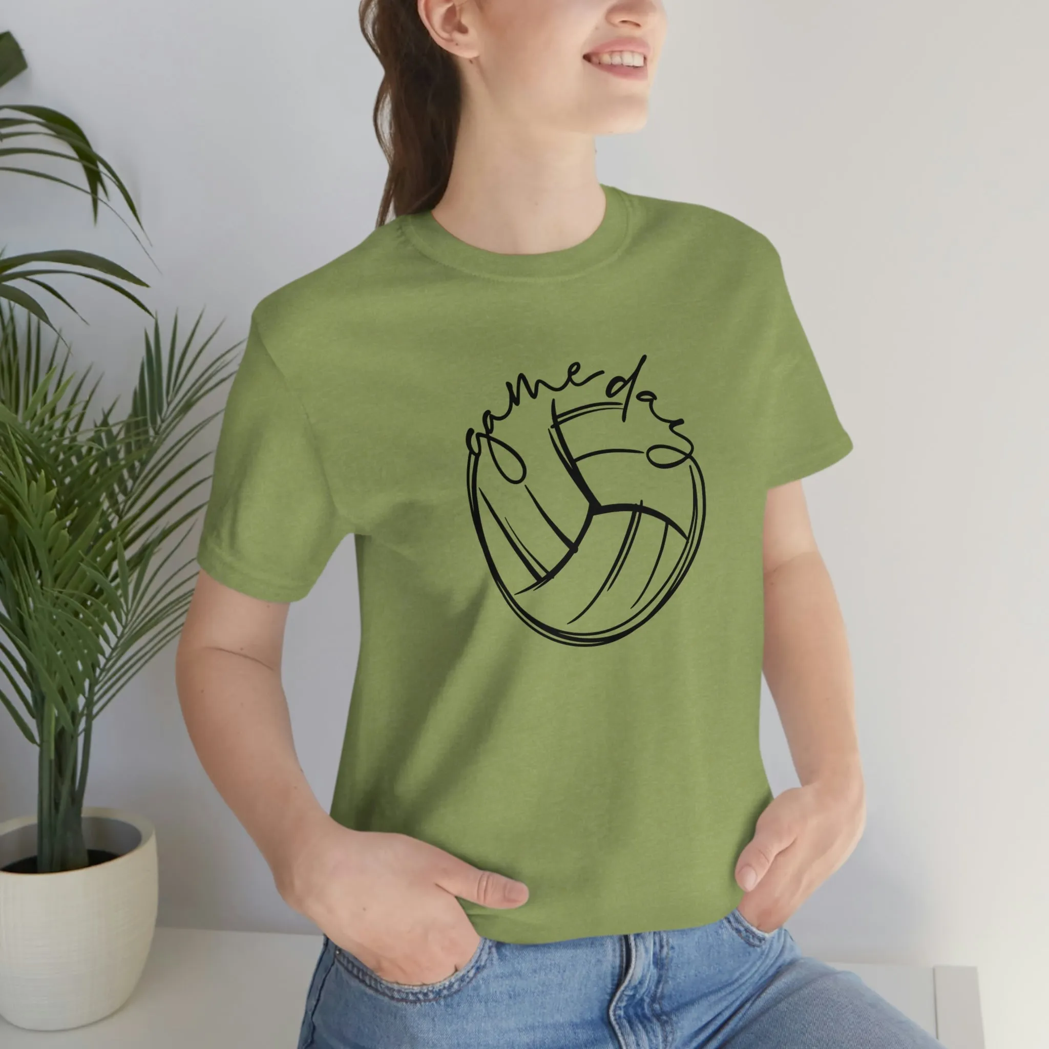 Volleyball Game Day Bella Canvas 3001 Unisex Jersey Short Sleeve Tee