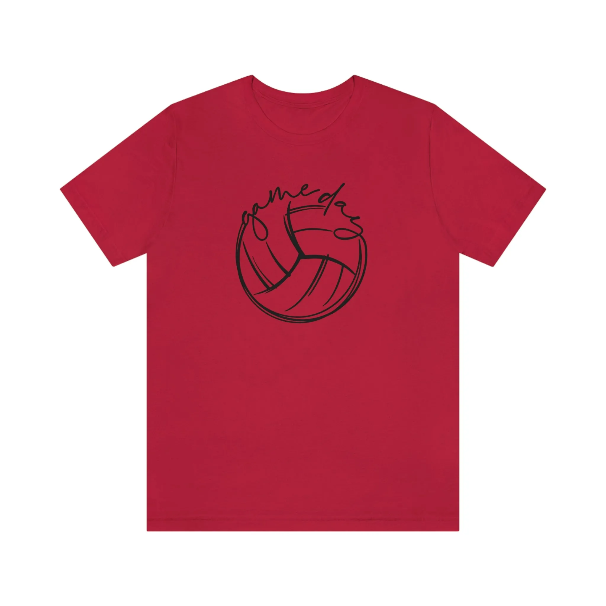 Volleyball Game Day Bella Canvas 3001 Unisex Jersey Short Sleeve Tee