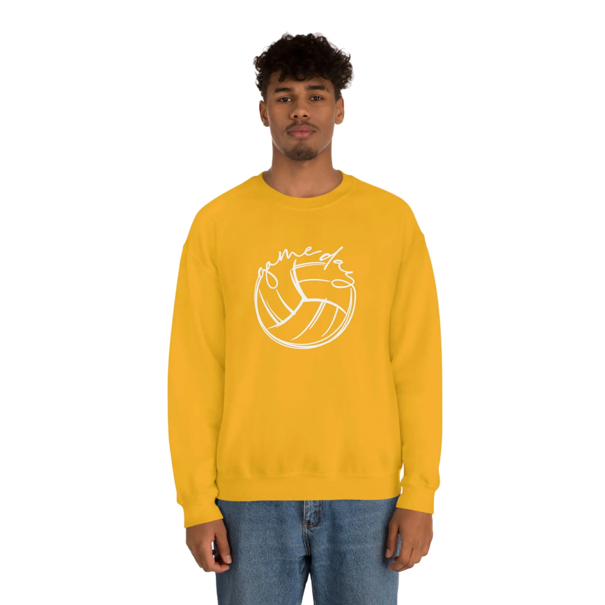 Volleyball Game Day Gildan 18000 Unisex Heavy Blend Crewneck Sweatshirt