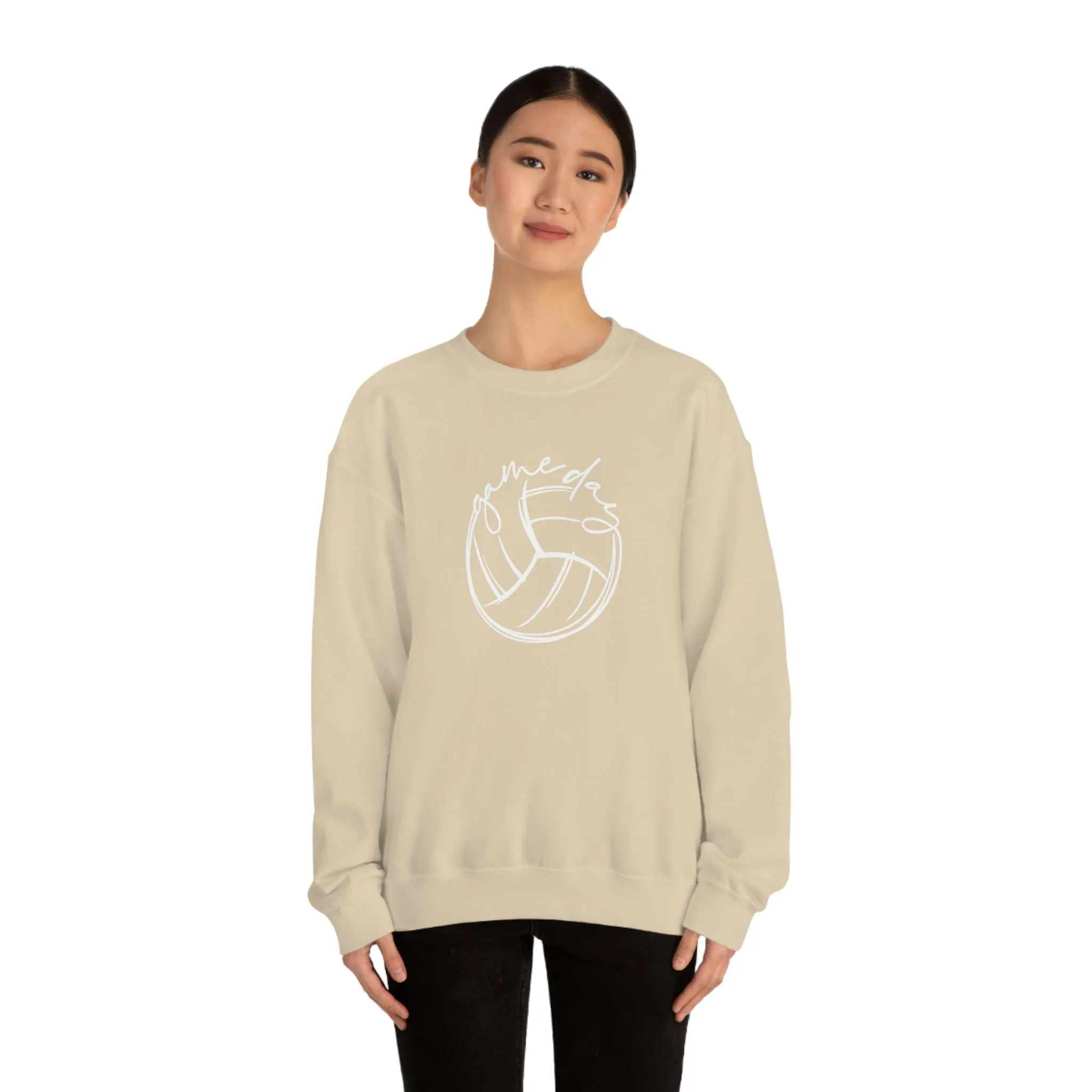 Volleyball Game Day Gildan 18000 Unisex Heavy Blend Crewneck Sweatshirt