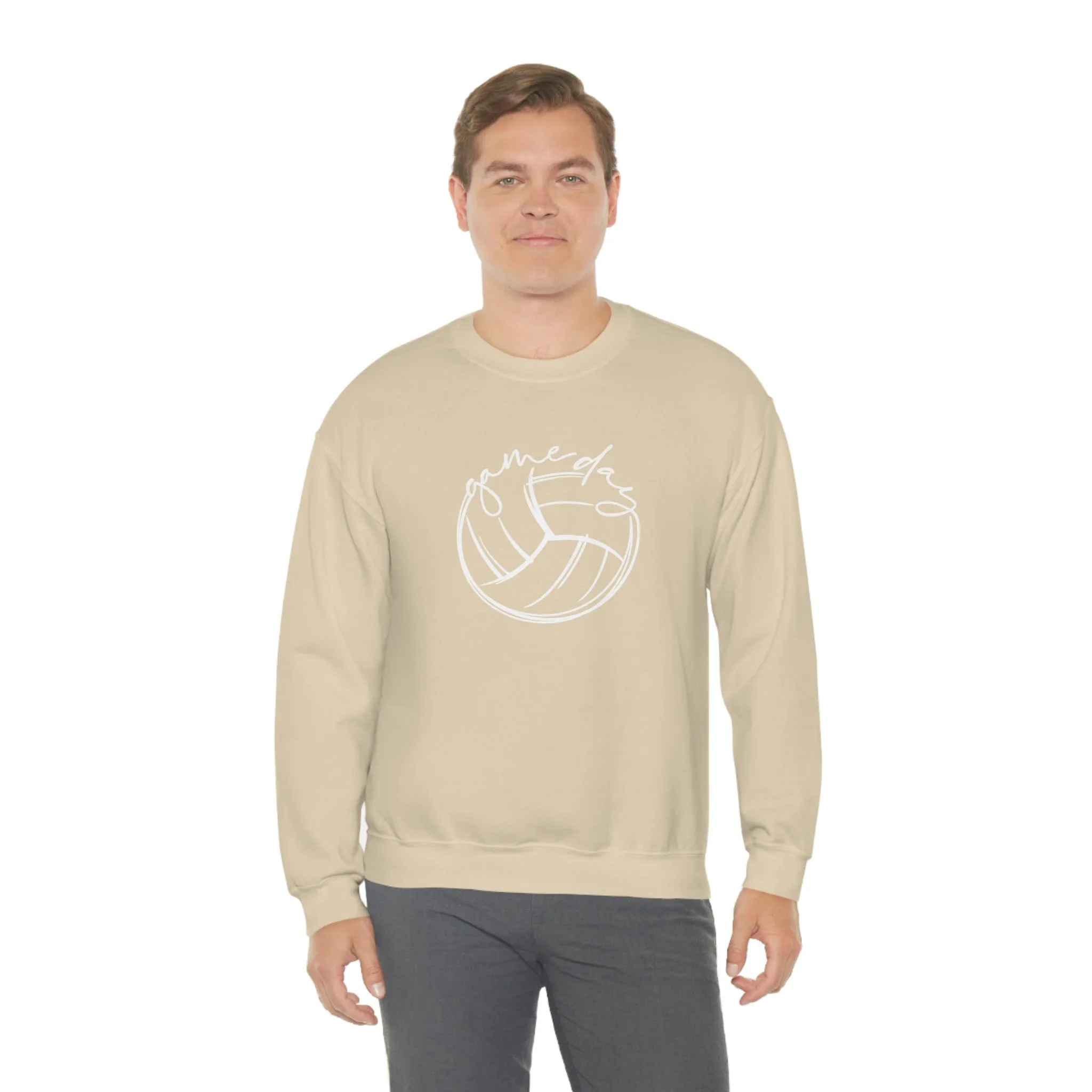 Volleyball Game Day Gildan 18000 Unisex Heavy Blend Crewneck Sweatshirt