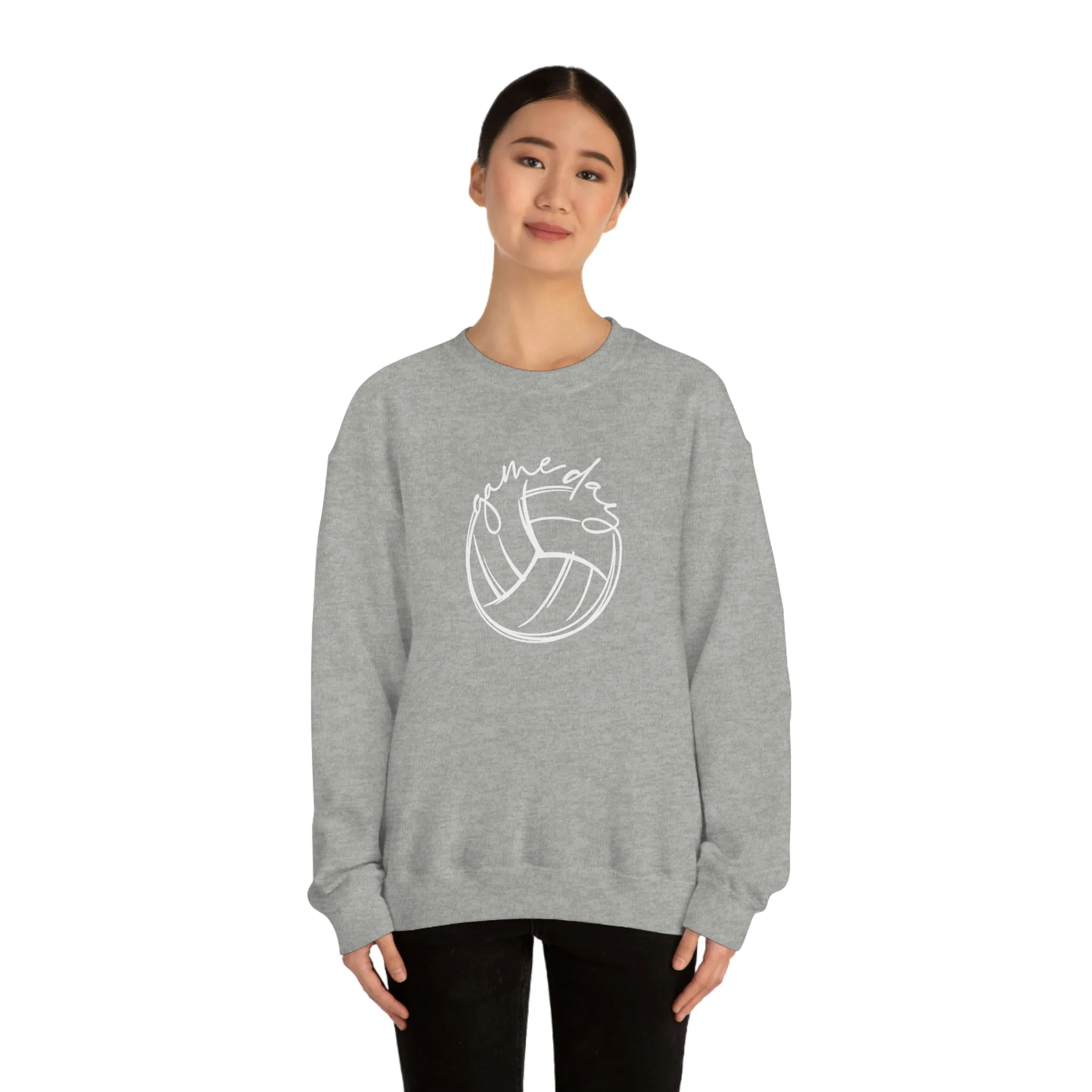 Volleyball Game Day Gildan 18000 Unisex Heavy Blend Crewneck Sweatshirt