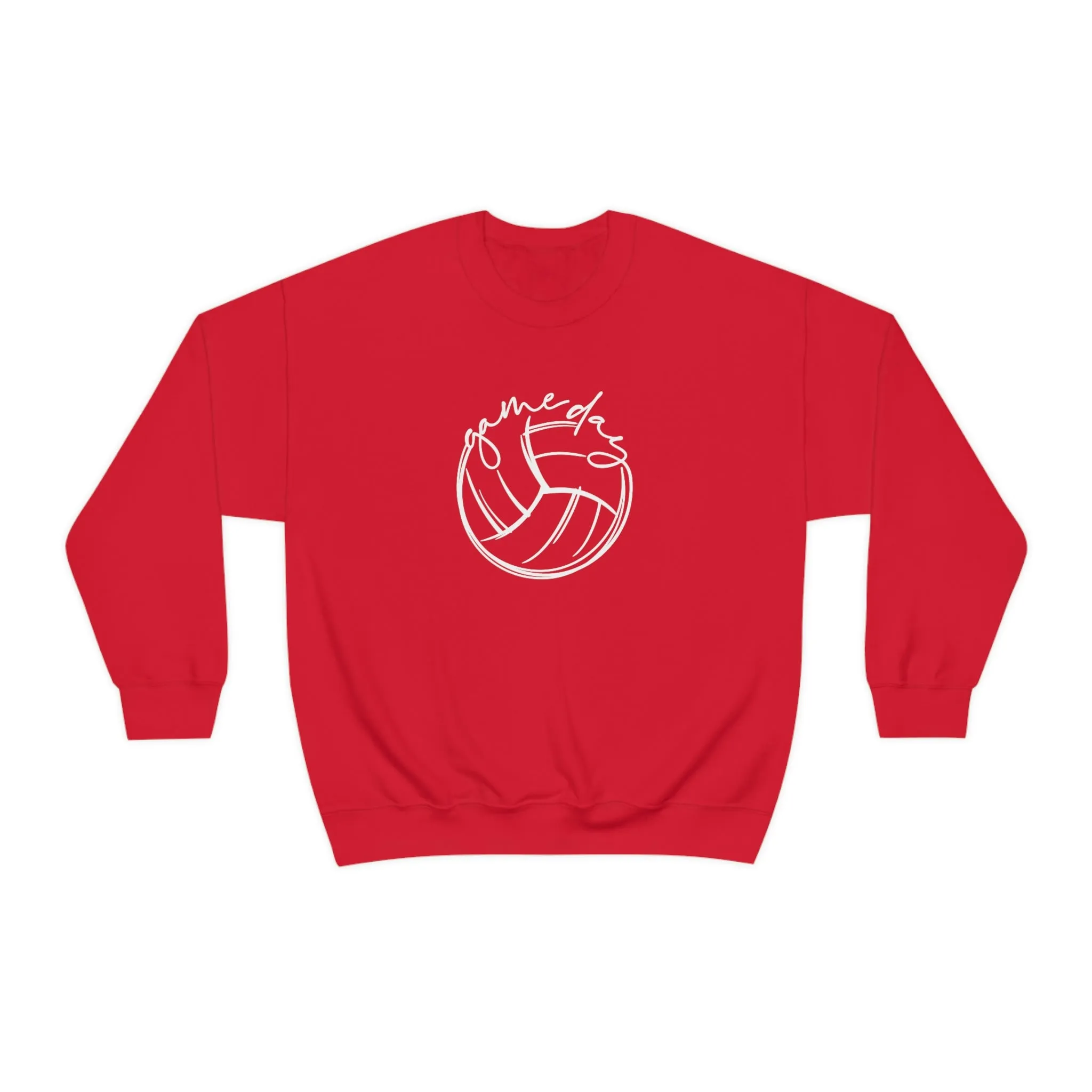 Volleyball Game Day Gildan 18000 Unisex Heavy Blend Crewneck Sweatshirt