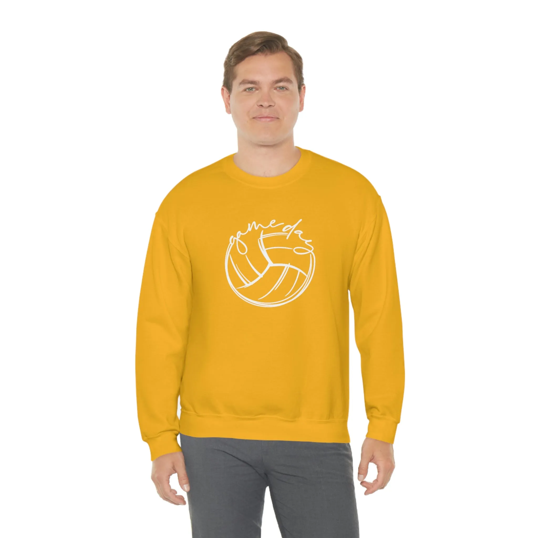 Volleyball Game Day Gildan 18000 Unisex Heavy Blend Crewneck Sweatshirt