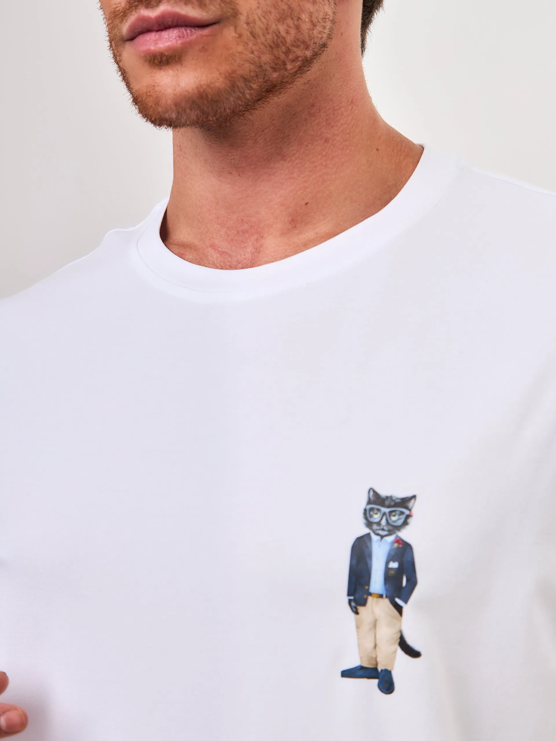 White Printed T-shirt REGATTA CAT