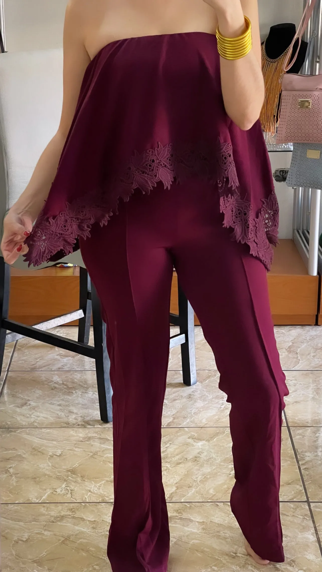 Wine Jumpsuit