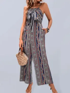 Women’s bohemian ethnic print jumpsuit