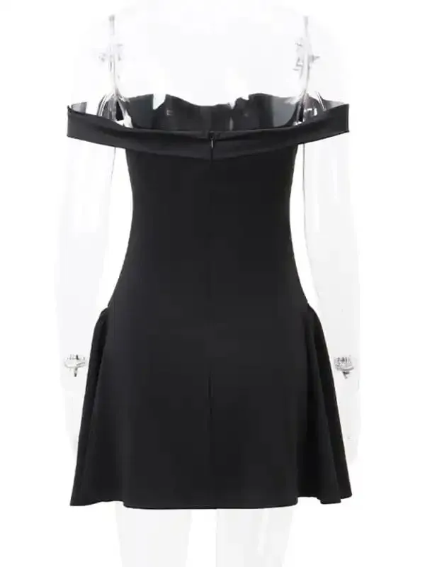 Women’s sexy one-shoulder zipper dress