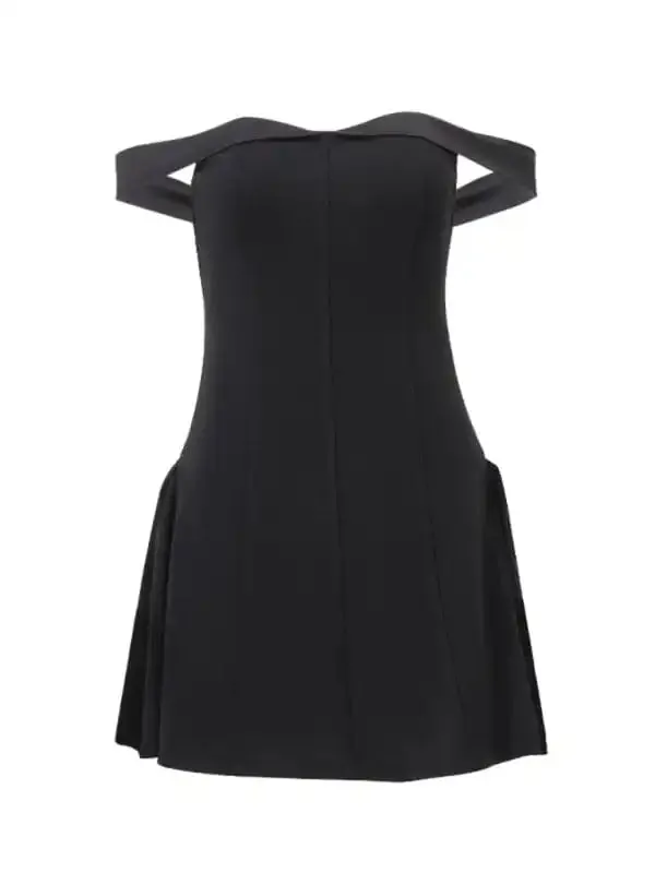 Women’s sexy one-shoulder zipper dress