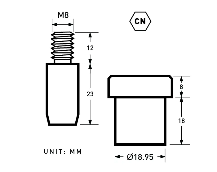 YKK | 15mm Convex Top S-spring Snap Fastener | YC15*MI