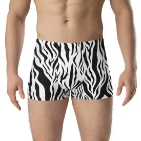 Zebra print boxer briefs for men