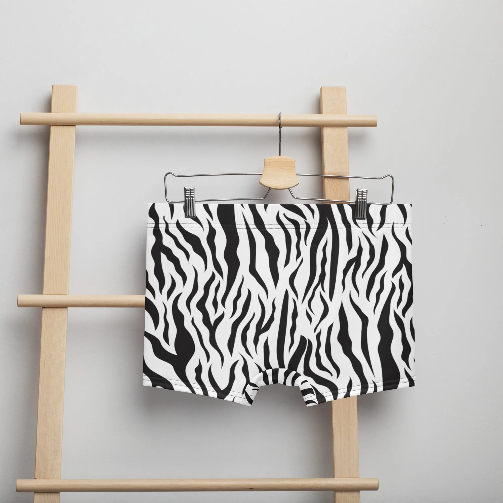 Zebra print boxer briefs for men